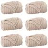  Takarók 6 pcs Bézs 200 x 150 cm Gyapjú