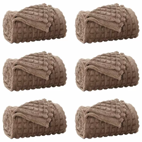  Takarók 6 pcs Teve 200 x 150 cm Gyapjú