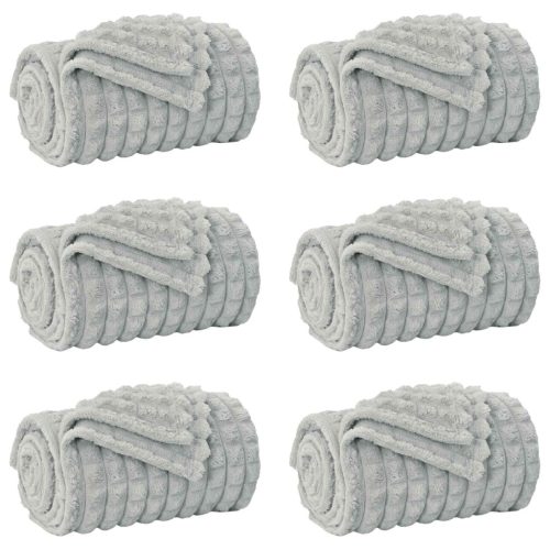  Takarók 6 pcs Szürke 200 x 150 cm Gyapjú