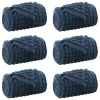  Takarók 6 pcs Sötétkék 200 x 150 cm Gyapjú