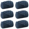  Takarók 6 pcs Sötétkék 270 x 240 cm Gyapjú