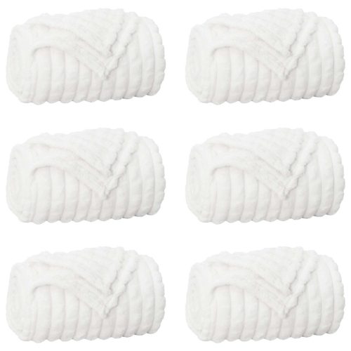  Takarók 6 pcs Fehér 270 x 240 cm Gyapjú