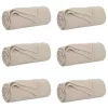  Takarók 6 pcs Bézs 200 x 150 cm Gyapjú