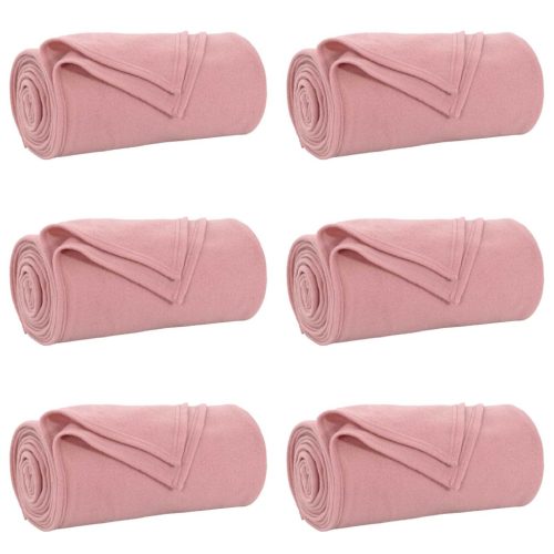  Takarók 6 pcs Rózsaszín 270 x 240 cm Gyapjú