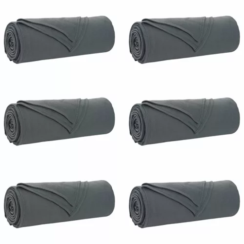  Takarók 6 pcs Sötétszürke 210 x 140 cm Gyapjú