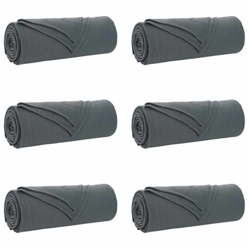  Takarók 6 pcs Sötétszürke 350 x 270 cm Gyapjú