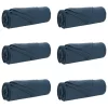 Takarók 6 pcs Sötétkék 280 x 210 cm Gyapjú