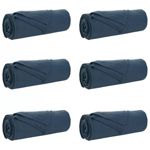  Takarók 6 pcs Sötétkék 280 x 210 cm Gyapjú