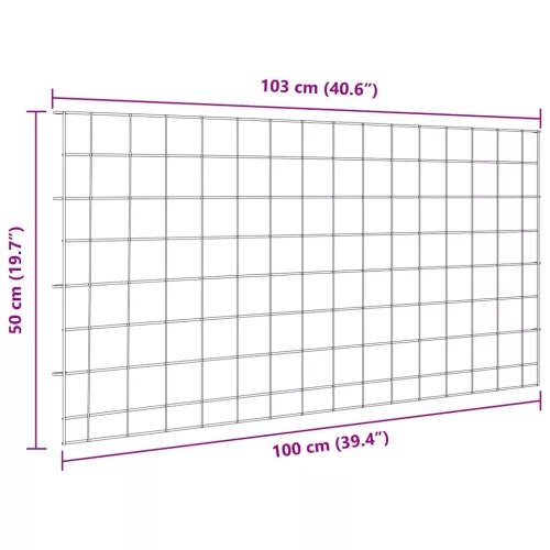  Tó Kerítés Készlet 5 pcs Zöld 100 x 50 cm Acél