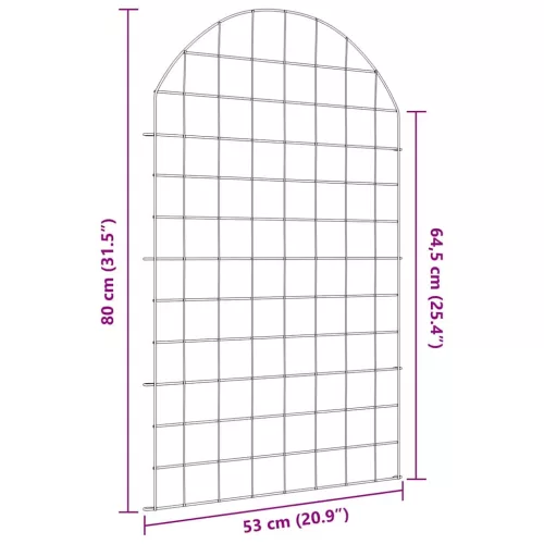  Tó Kerítés Készlet 8 pcs Zöld 50 x 80 cm Acél