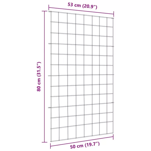  Tó Kerítés Készlet 8 pcs Zöld 50 x 80 cm Acél