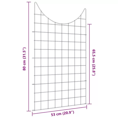  Tó Kerítés Készlet 8 pcs Zöld 50 x 80 cm Acél
