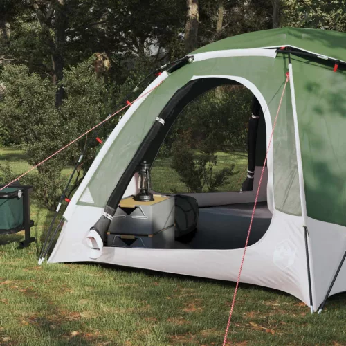  Kupola sátor levehető esővédővel Zöld 4 személyes