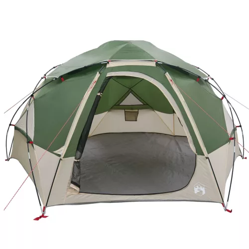  Kupola sátor levehető esővédővel Zöld 4 személyes