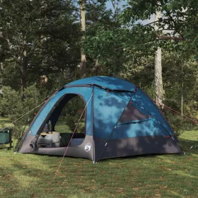  Kupola sátor levehető esővédővel Kék 4 személyes