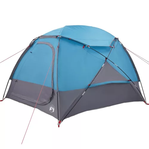  Kupola sátor levehető esővédővel Kék 4 személyes