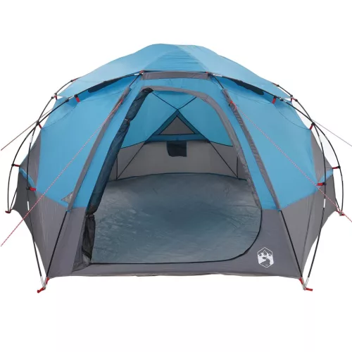  Kupola sátor levehető esővédővel Kék 4 személyes