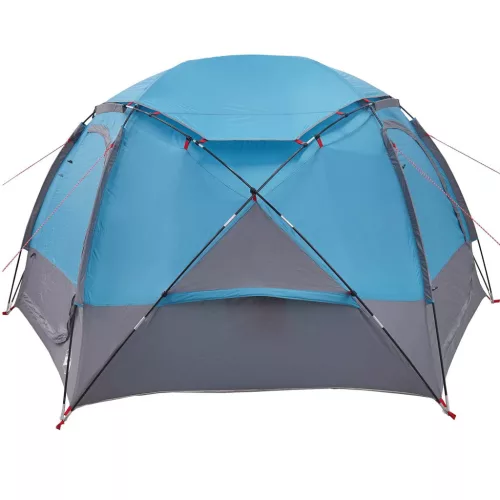  Kupola sátor levehető esővédővel Kék 4 személyes