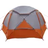  Kupola sátor levehető esővédővel Szürke és narancs 4 személyes