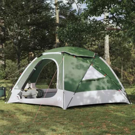  Kupola sátor levehető esővédővel Zöld 8 személyes