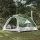  Kupola sátor levehető esővédővel Zöld 8 személyes