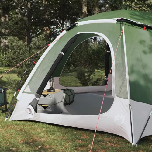  Kupola sátor levehető esővédővel Zöld 8 személyes