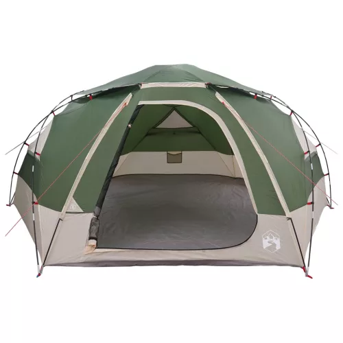  Kupola sátor levehető esővédővel Zöld 8 személyes