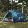  Kupola sátor levehető esővédővel Kék 8 személyes
