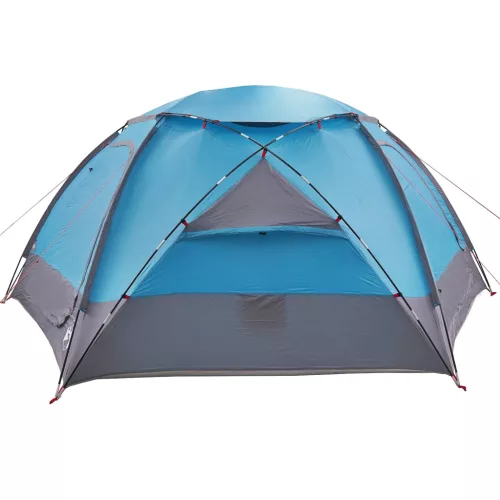  Kupola sátor levehető esővédővel Kék 8 személyes