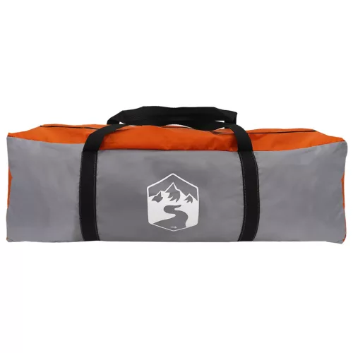  Kupola sátor levehető esővédővel Szürke és narancs 8 személyes