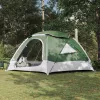  Kupola sátor levehető esővédővel Zöld 12 fős