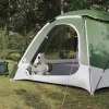  Kupola sátor levehető esővédővel Zöld 12 fős