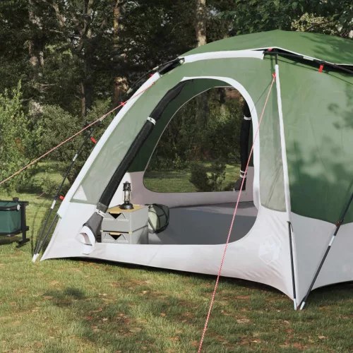  Kupola sátor levehető esővédővel Zöld 12 fős