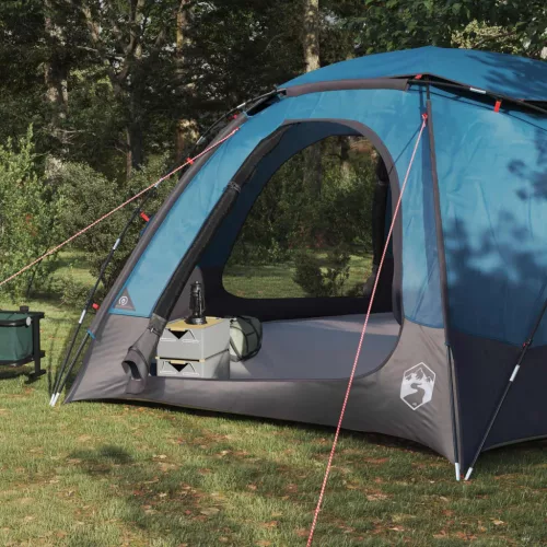  Kupola sátor levehető esővédővel Kék 12 fős
