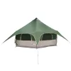  Családi Sátor Zöld 10 személyes 185T poliészter PU bevonattal
