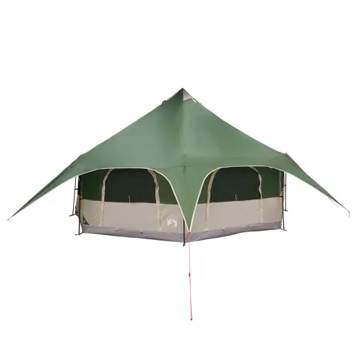  Családi Sátor Zöld 10 személyes 185T poliészter PU bevonattal