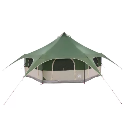  Családi Sátor Zöld 10 személyes 185T poliészter PU bevonattal