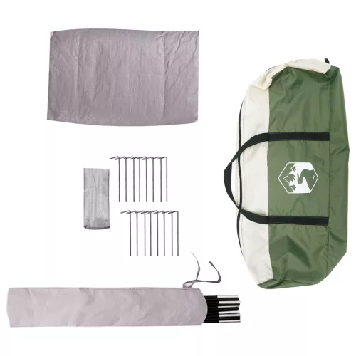  Családi Sátor Zöld 10 személyes 185T poliészter PU bevonattal