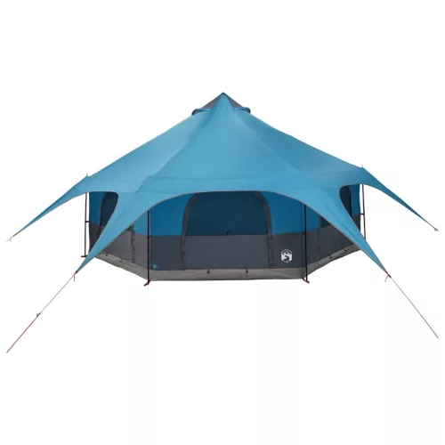  Családi Sátor Kék 10 személyes 185T poliészter PU bevonattal