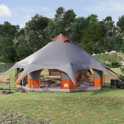  Családi Sátor Szürke és narancs 10 személyes