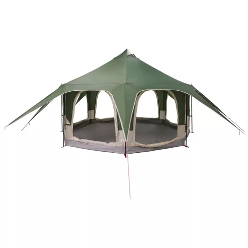  Családi Sátor Zöld 5 személyes 185T poliészter PU bevonattal