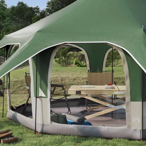  Családi Sátor Zöld 5 személyes 185T poliészter PU bevonattal