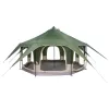  Családi Sátor Zöld 5 személyes 185T poliészter PU bevonattal