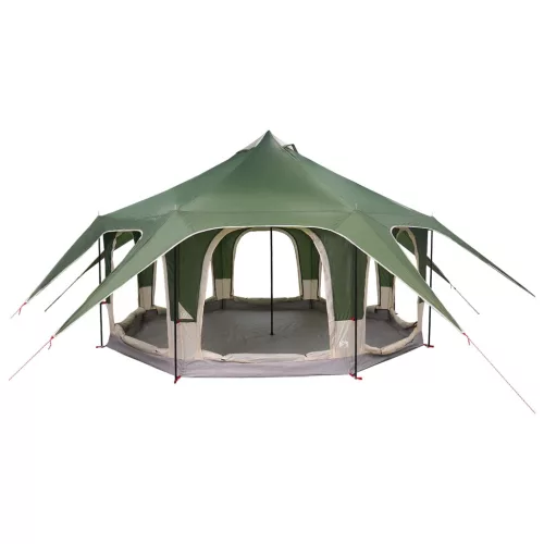  Családi Sátor Zöld 5 személyes 185T poliészter PU bevonattal
