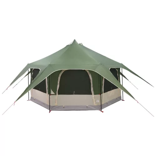  Családi Sátor Zöld 5 személyes 185T poliészter PU bevonattal