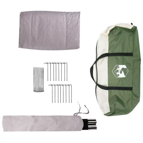  Családi Sátor Zöld 5 személyes 185T poliészter PU bevonattal