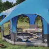  Családi Sátor Kék 5 személyes 185T poliészter PU bevonattal