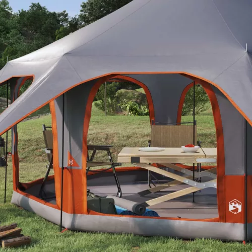  Családi Sátor Szürke és narancs 5 személyes