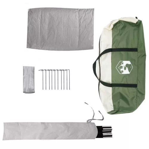  WC Sátor Zöld 10 személyes 185T poliészter PU bevonattal