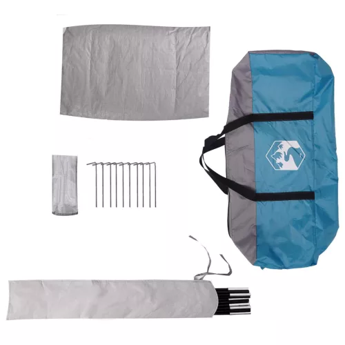  WC Sátor Kék 10 személyes 185T poliészter PU bevonattal